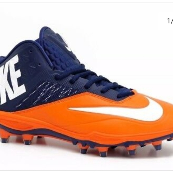 orange and blue football cleats